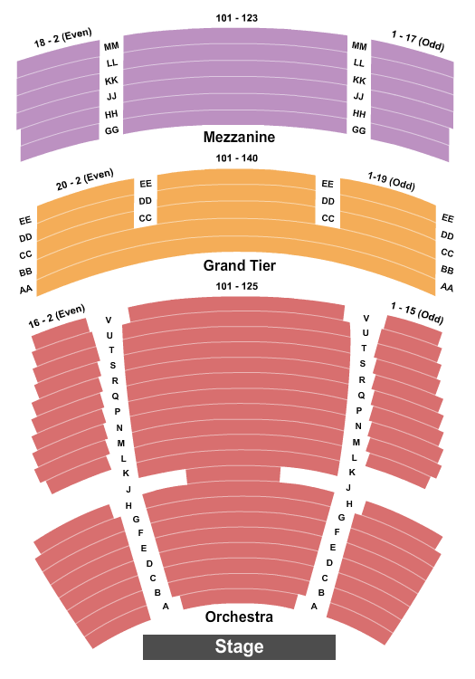California Theatre The Nutcracker Seating Chart